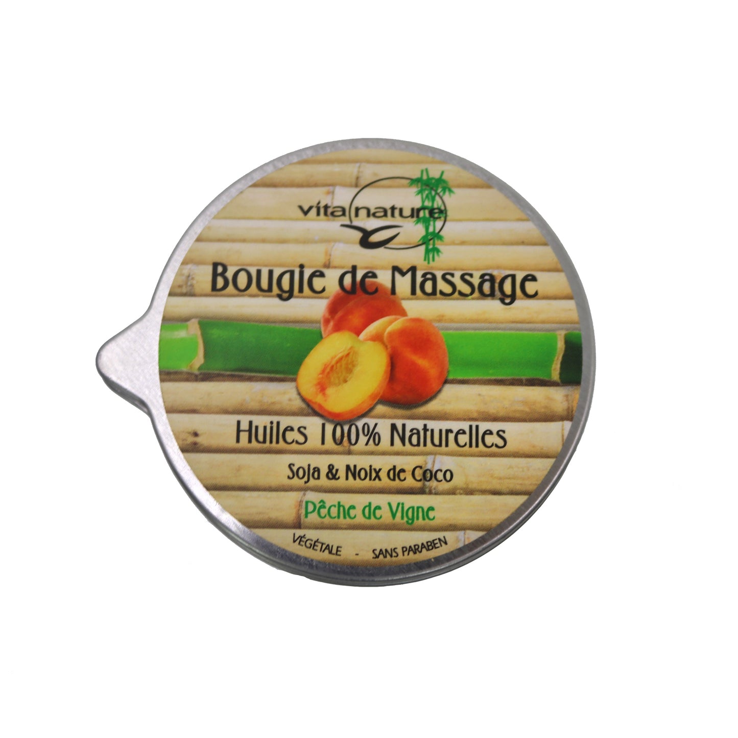 Bougie de Massage Pêche de Vigne - Vita Nature