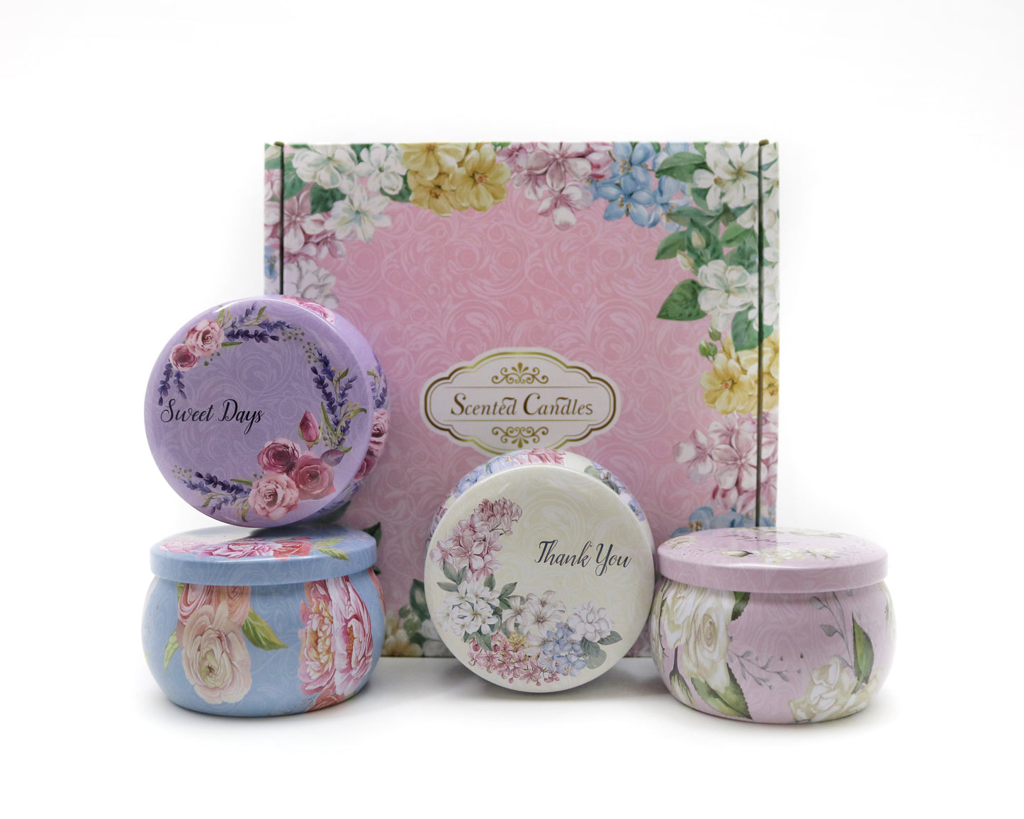 Floral Scented Candles Box